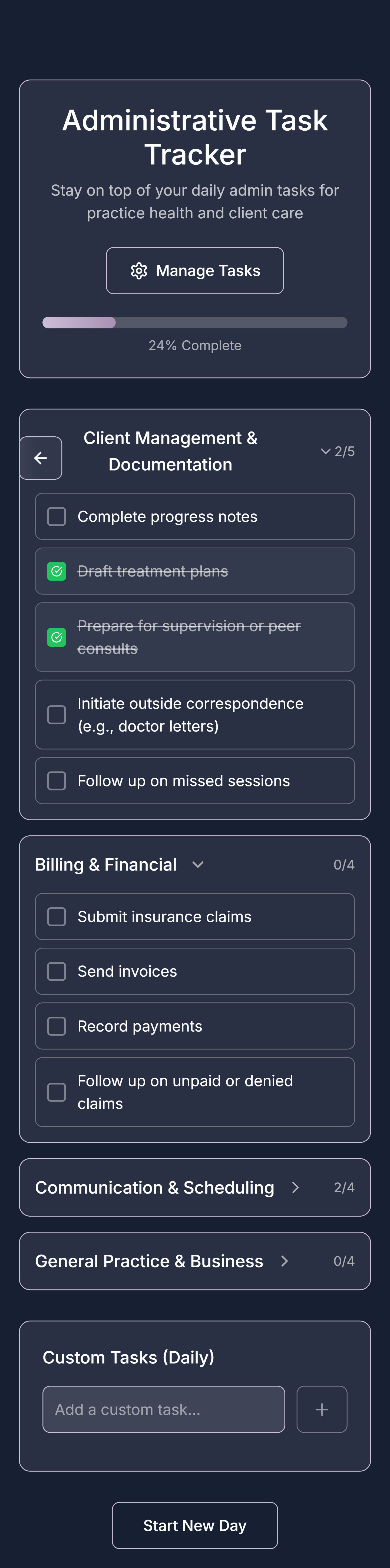 Admin Task Tracker